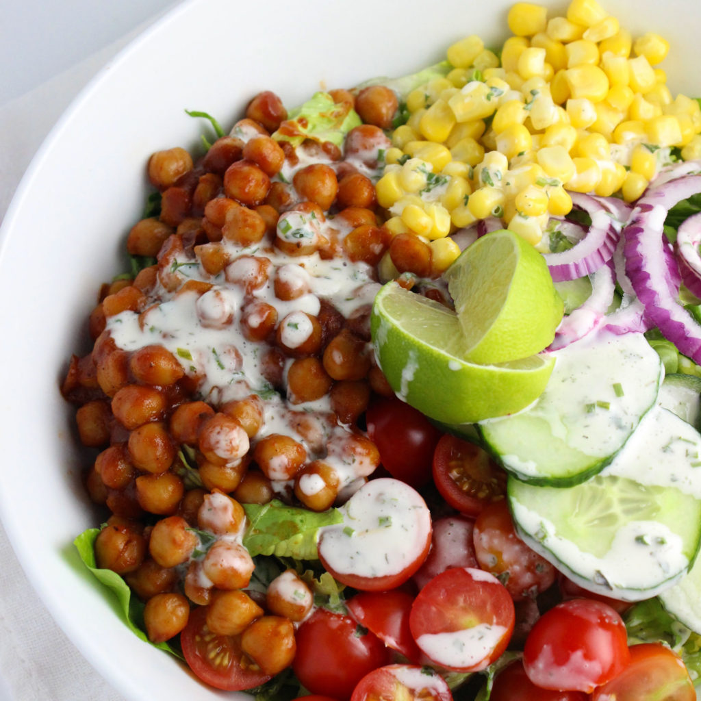 BBQ Chickpea Salad - Easy Vegan Meal Plan