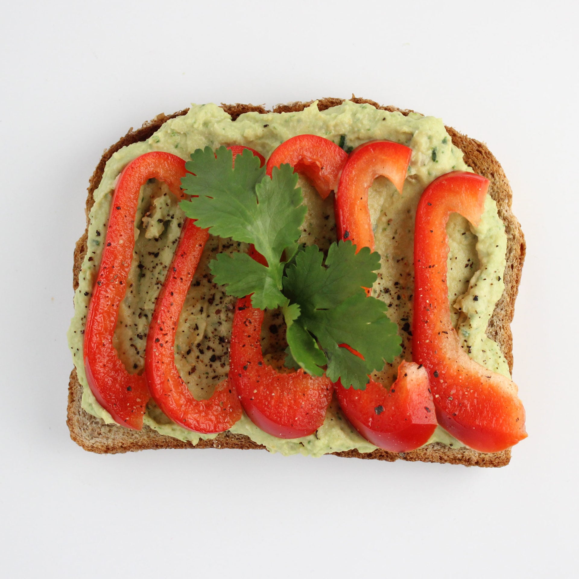 Cilantro Hummus & Peppers Sandwich - Easy Vegan Meal Plan