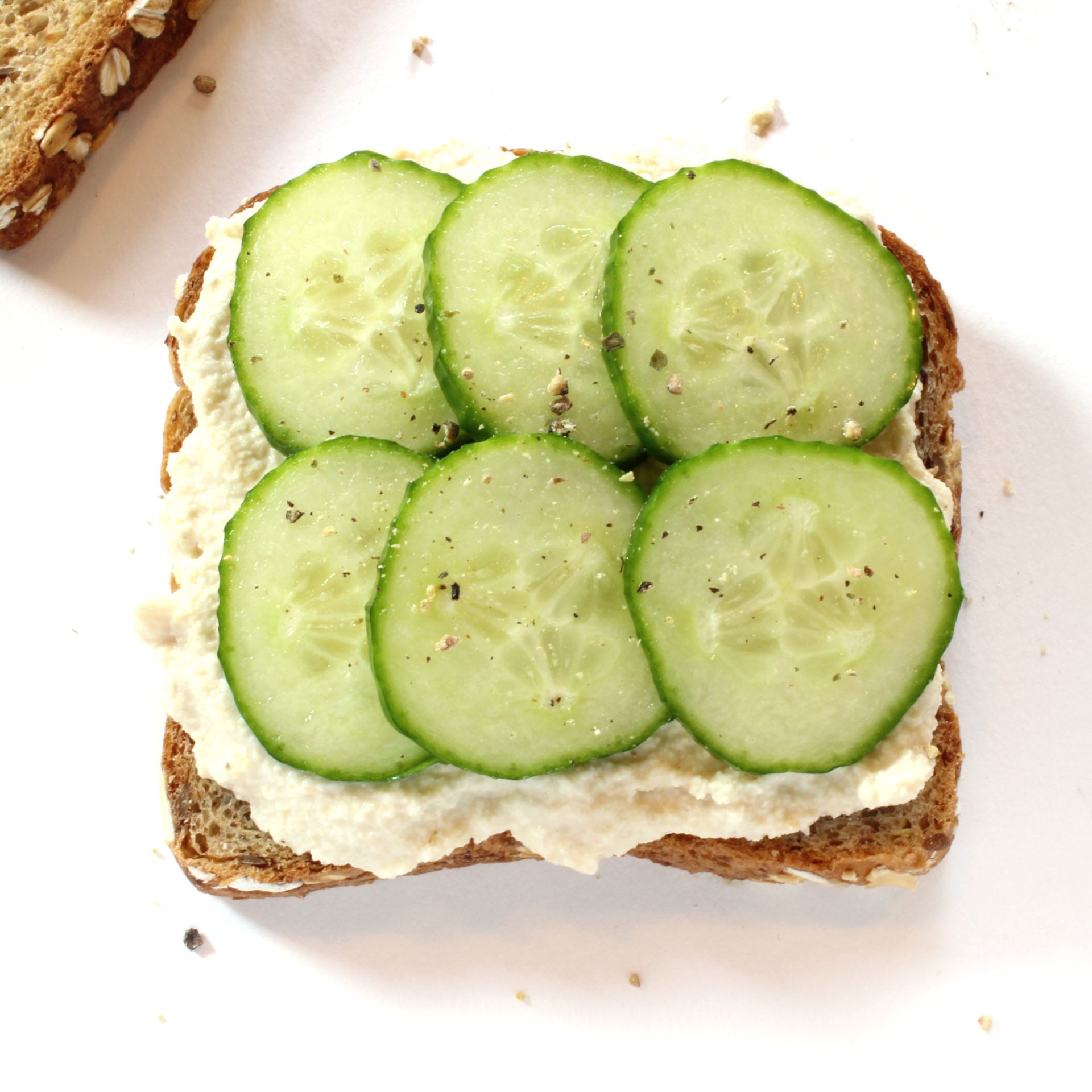 Cashew Ricotta & Cucumber Sandwich - Easy Vegan Meal Plan