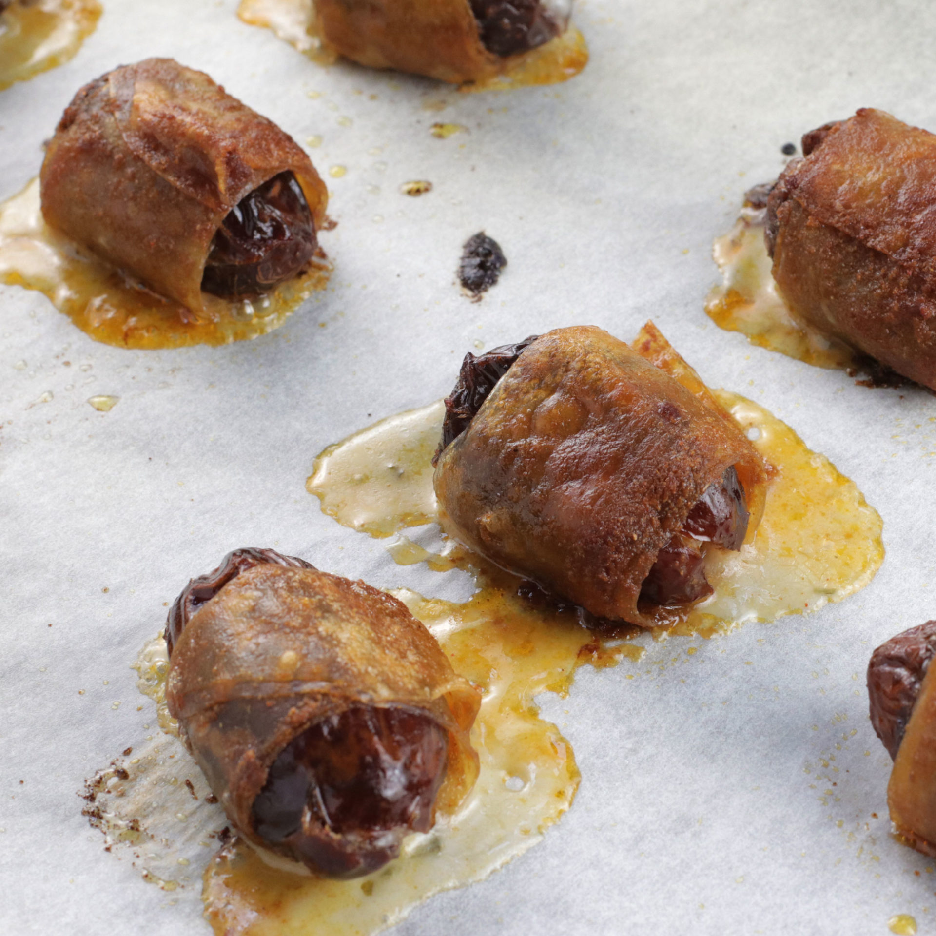 Vegan Bacon Wrapped Dates - Easy Vegan Meal Plan