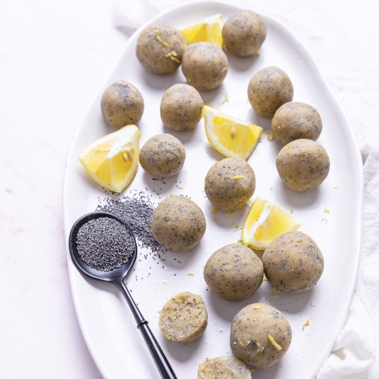 Lemon Poppy Seed Snack Bites - Easy Vegan Meal Plan
