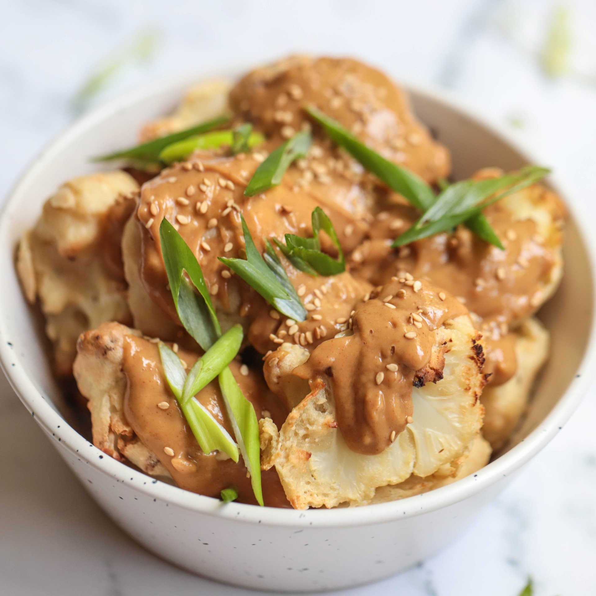 Thai-Inspired Peanut Cauliflower Wings - Easy Vegan Meal Plan
