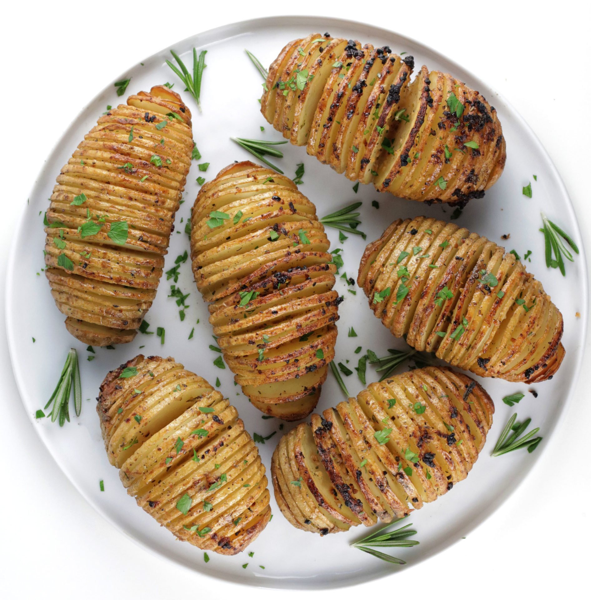 Garlic Hasselback Potatoes Easy Vegan Meal Plan