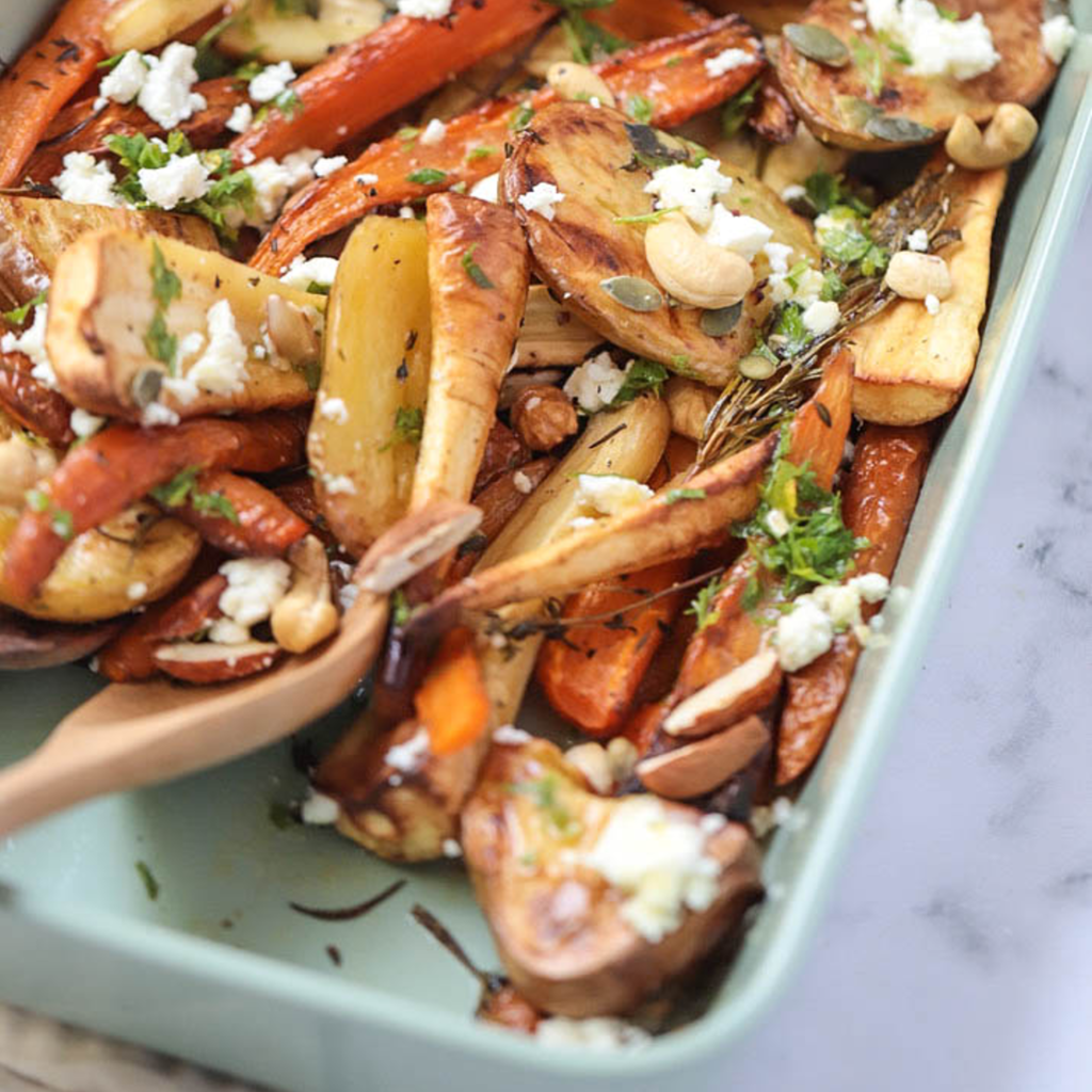 Roasted Root Vegetables - Easy Vegan Meal Plan
