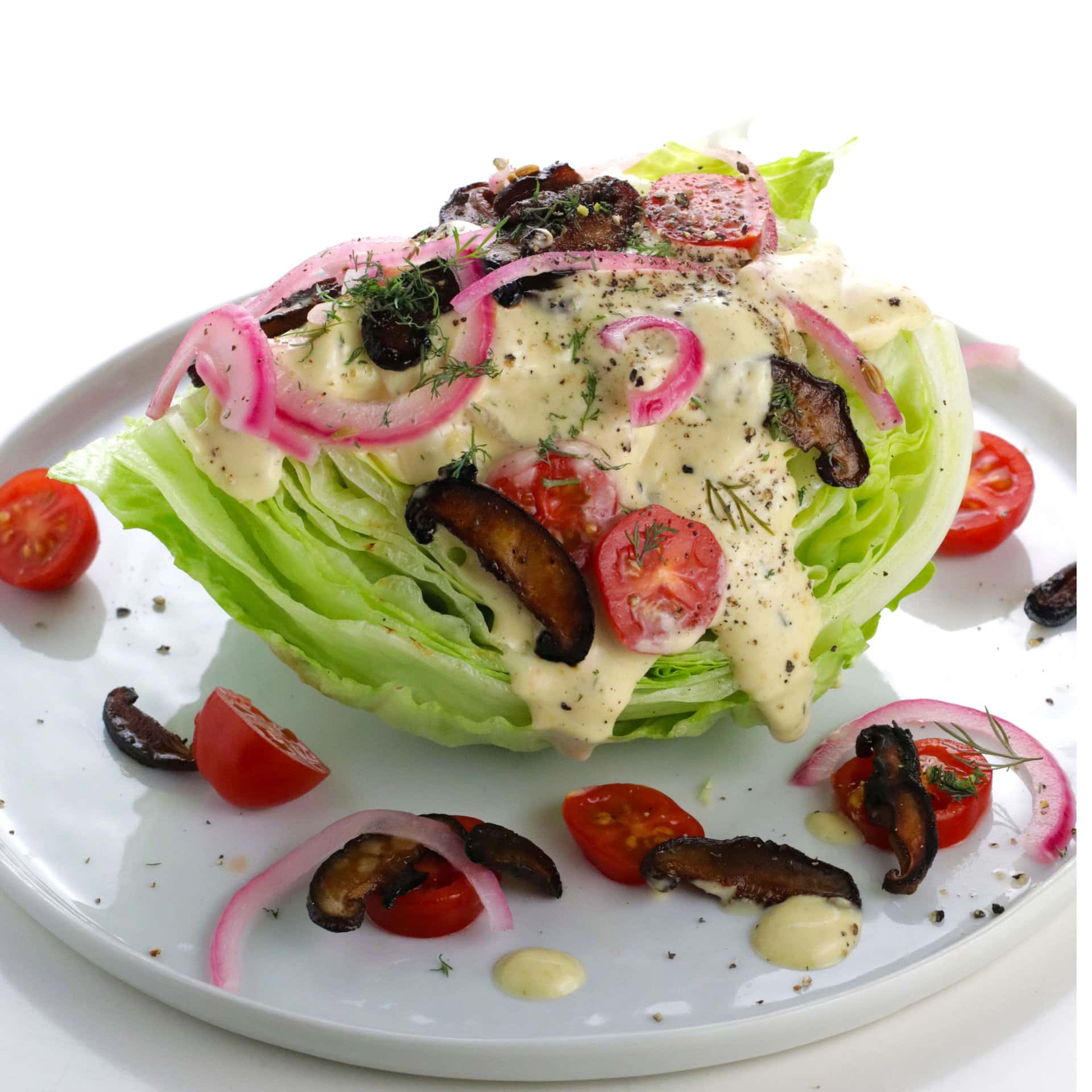 Vegan Wedge Salad with Blue Cheese Dressing Easy Vegan Meal Plan