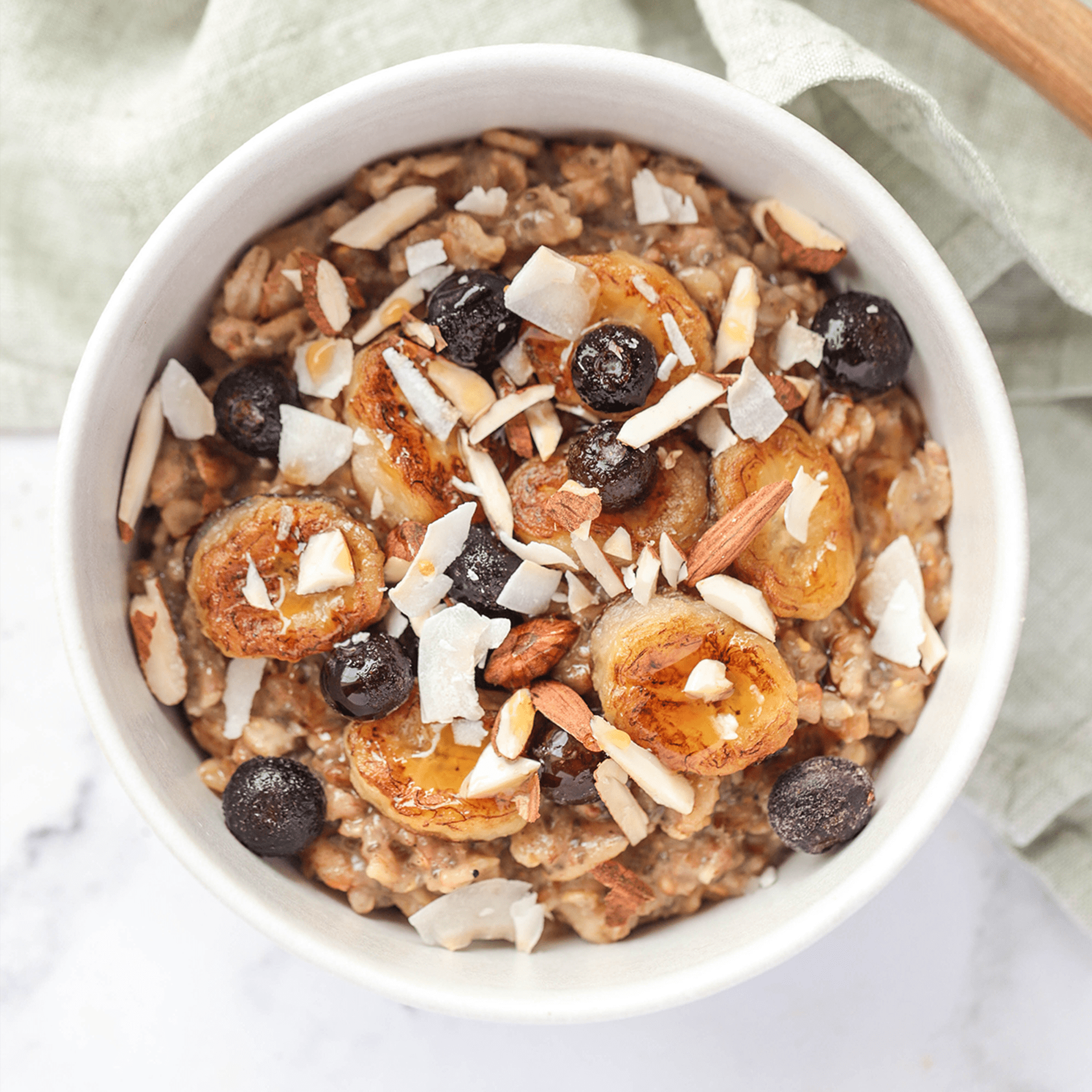 Creamy Coconut Oatmeal - Easy Vegan Meal Plan