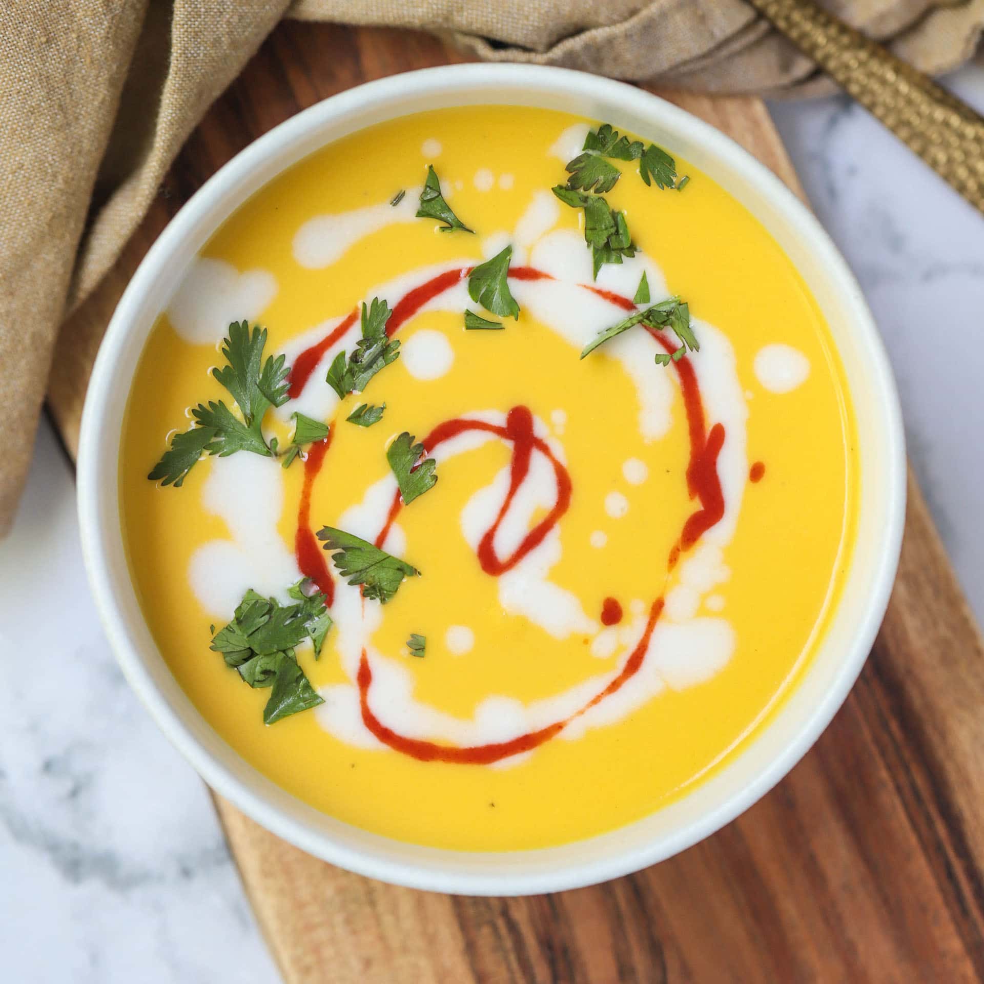 Thai-Inspired Curry Sweet Potato & Carrot Soup - Easy Vegan Meal Plan