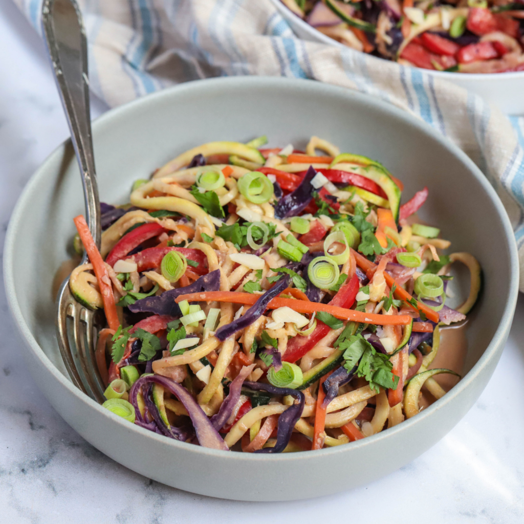 Thai Peanut Zoodles - Easy Vegan Meal Plan