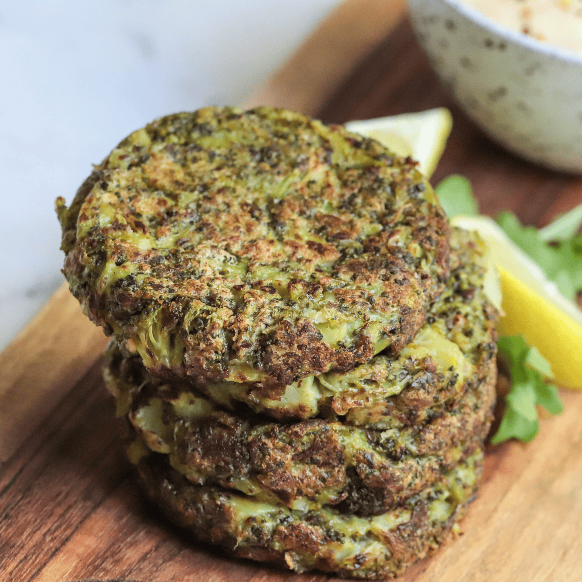 Savory Broccoli Pancakes with Cheese Sauce - Easy Vegan Meal Plan