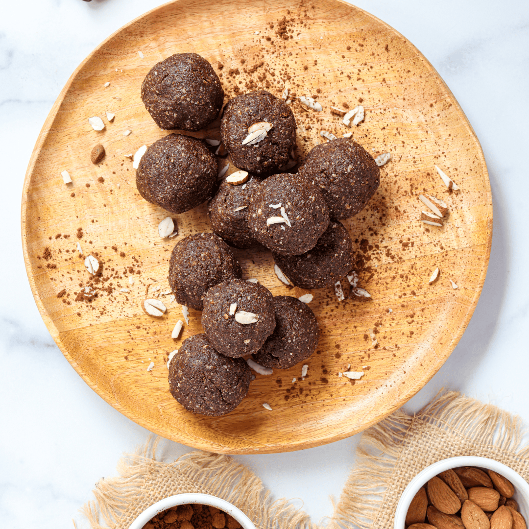 Chocolate Almond Power Balls - Easy Vegan Meal Plan