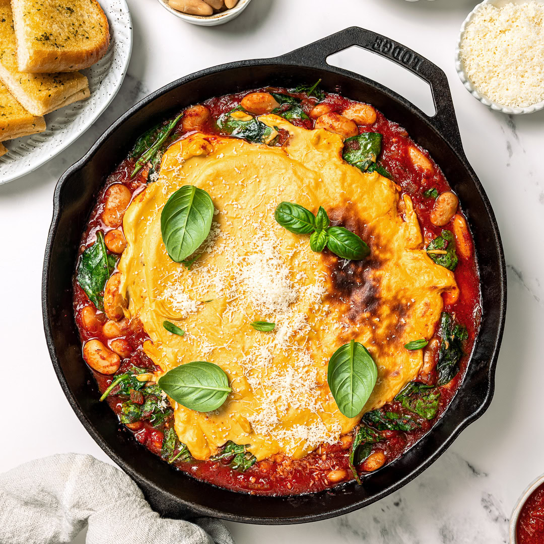 Pizza Beans (Easy One-Pan Dinner) - Easy Vegan Meal Plan