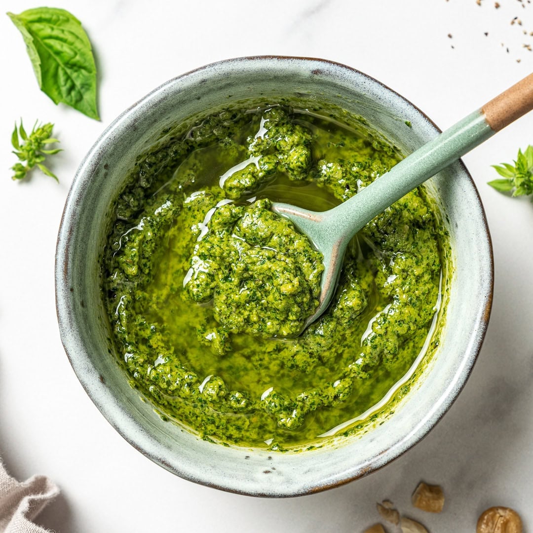 Vegan Pesto Recipe (Creamy, Easy &amp; Better Than Store-Bought) - Easy Vegan Meal Plan